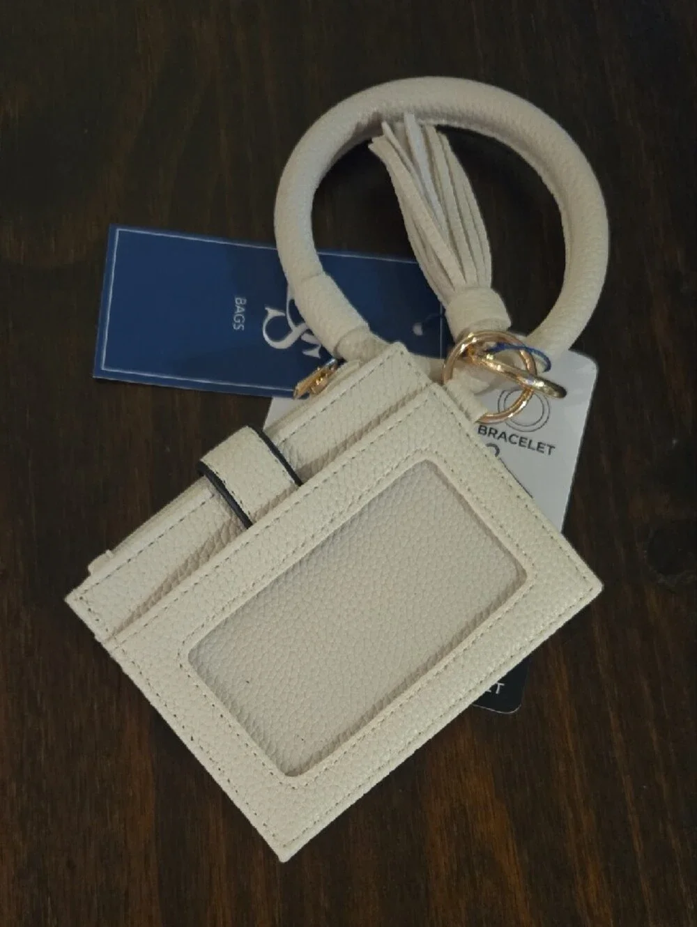 DS Bags cream wristlet